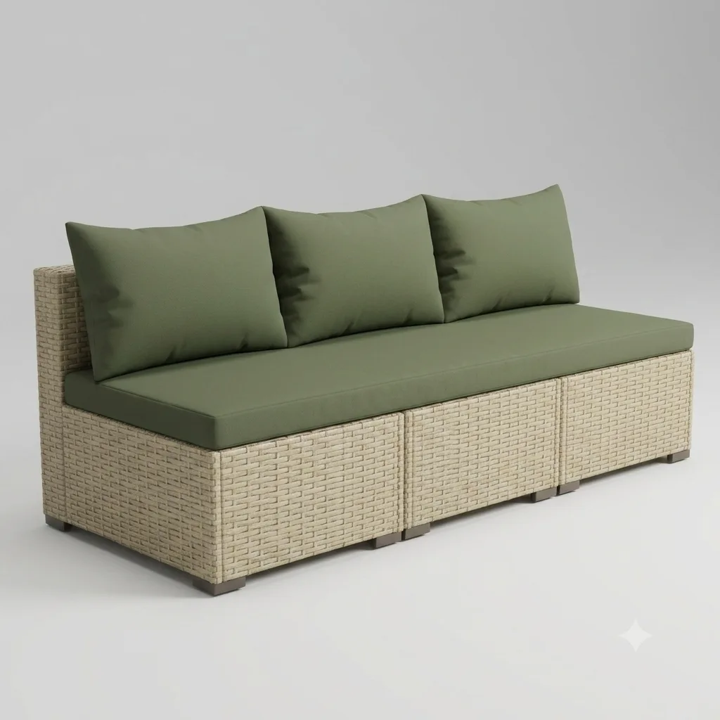 6 Seater Outdoor Rattan & Wicker Sofa Set With Table - Arsh Furniture — Model AE-72