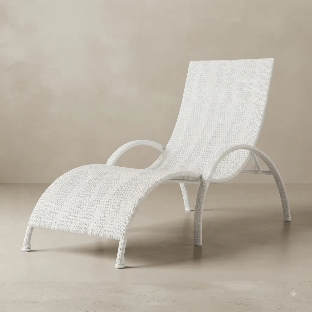 The Arsh Furniture Outdoor Rattan & Wicker Swimming Poolside Lounger — Model AE-42