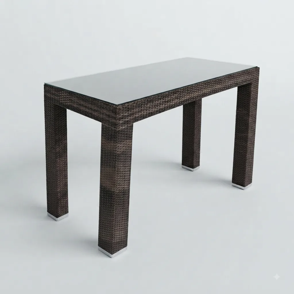 The Arsh Furniture Outdoor Rattan & Wicker Bar Table Set 6 Bar Chair + 1 Bar Table — Model AE-44