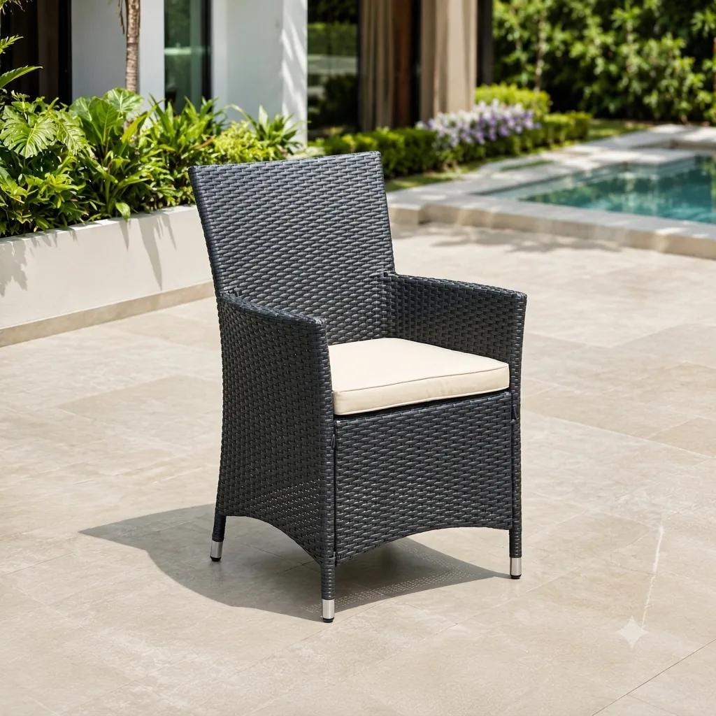The Arsh Furniture Outdoor Rattan & Wicker Patio 9 Piece Garden Dining Set 8 Chair 1 Table  — Model AE-53 (8+1)
