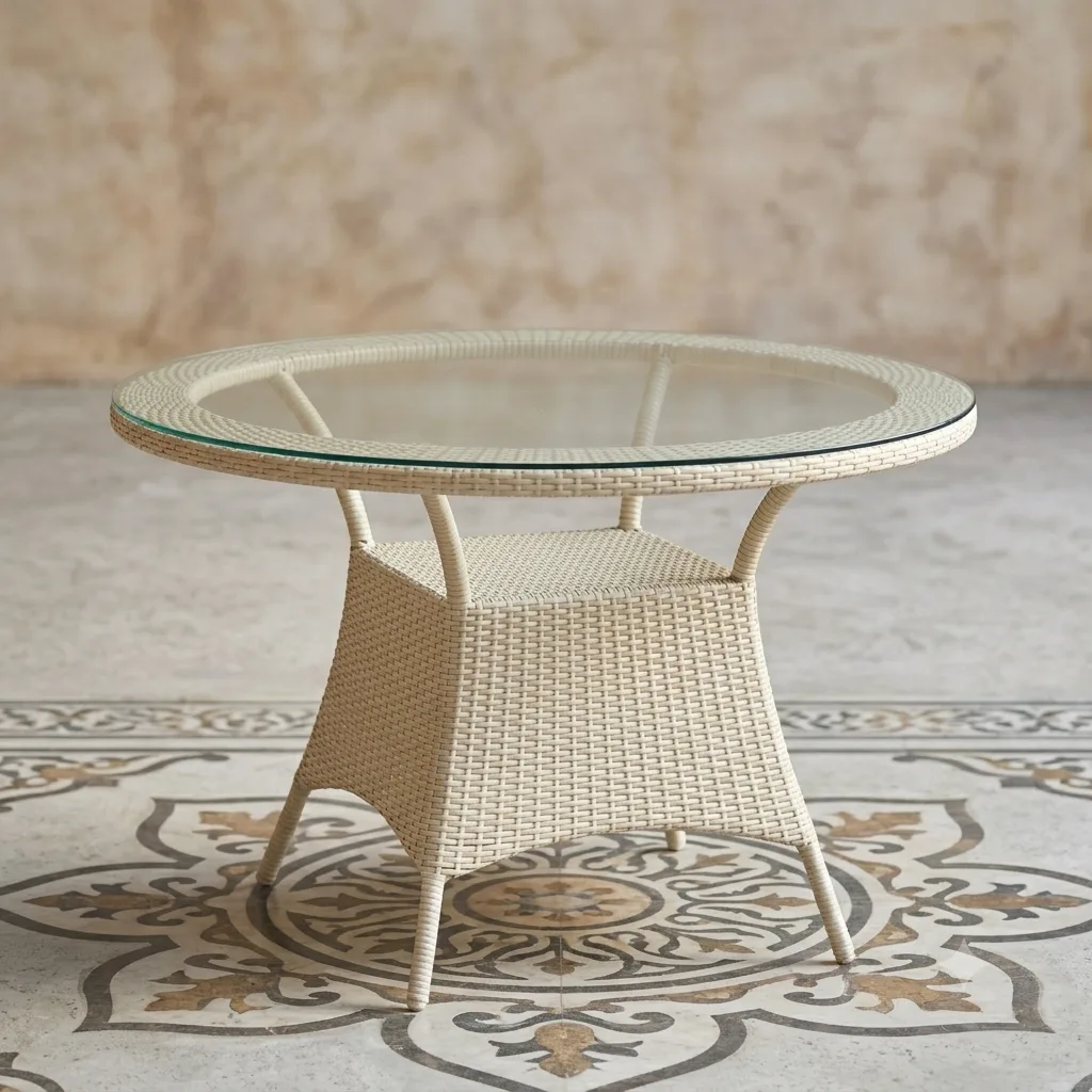 Outdoor Rattan & Wicker 7 Peice Patio Dining Set - Arsh Furniture — Model AE-66 (D-15)