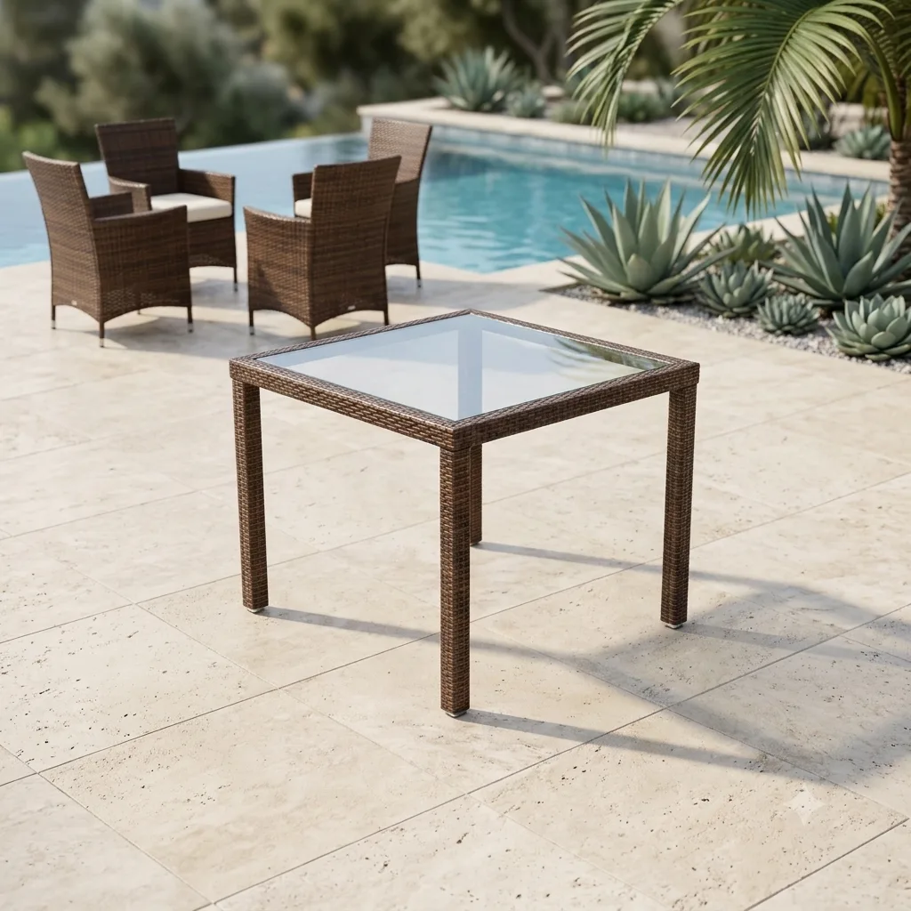 Outdoor Rattan & Wicker 5 Peice Dining Set - Arsh Furniture — Model AE-67 (D-43)