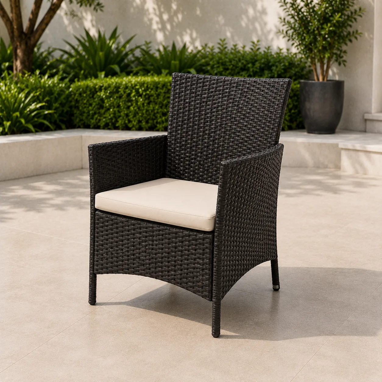 Outdoor Wicker Sofa 5 Piece Patio Conversation Set - Arsh Furniture — Model AE-79