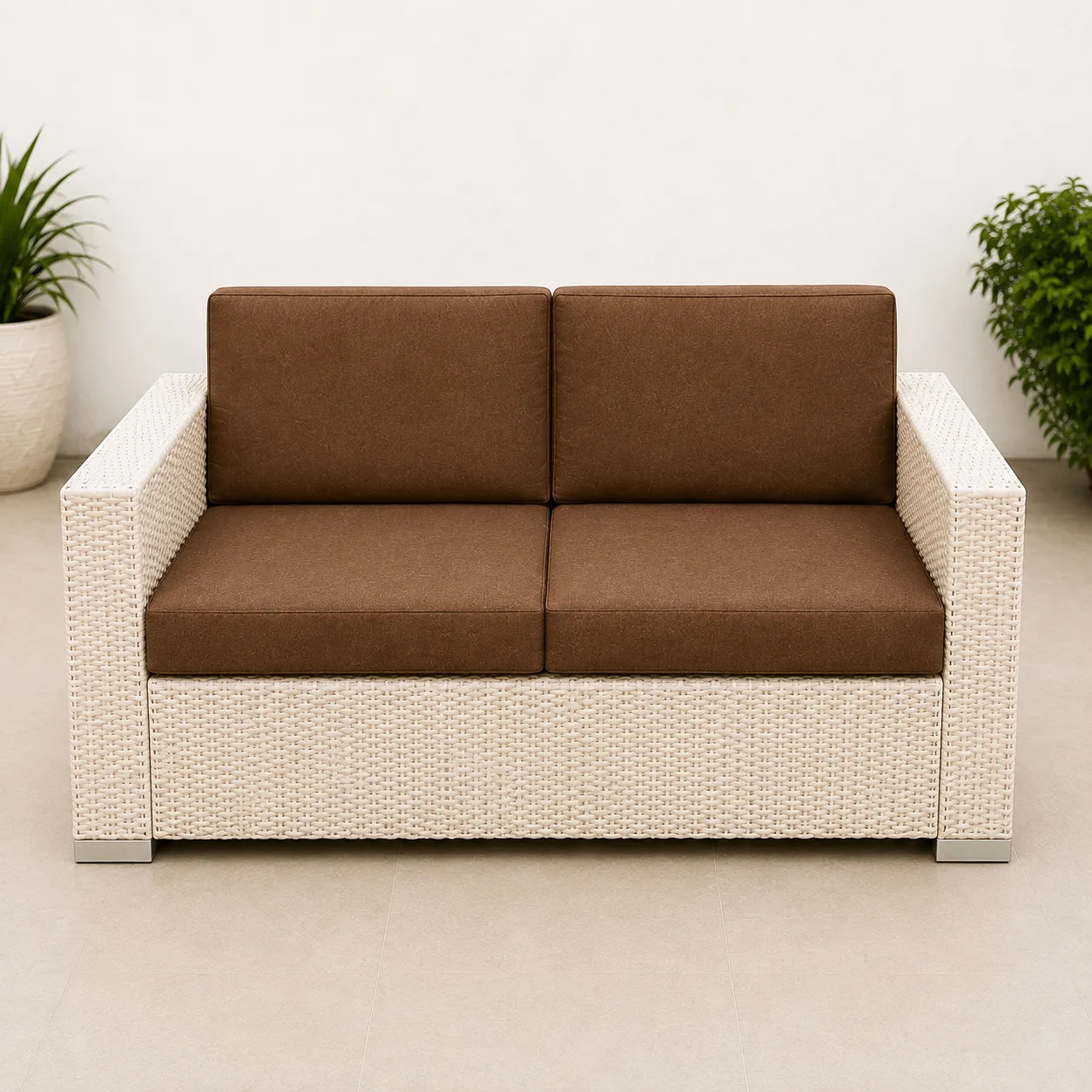 4-Seater Outdoor Rattan/ Wicker Sofa Set Box Design With Table - Arsh Furniture — Model AE-86
