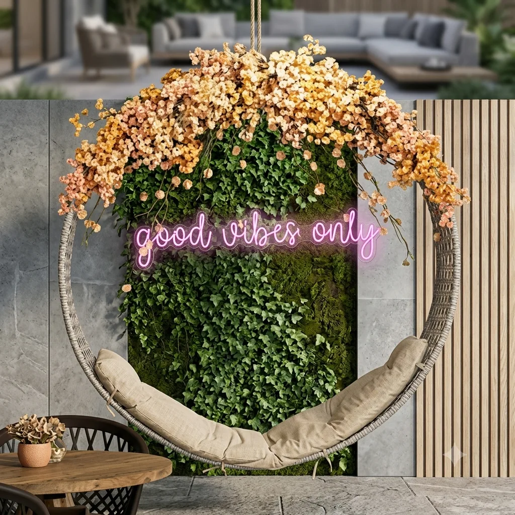 Circular Moon Swing/ Ring Hanging Daybed - Arsh Furniture 
