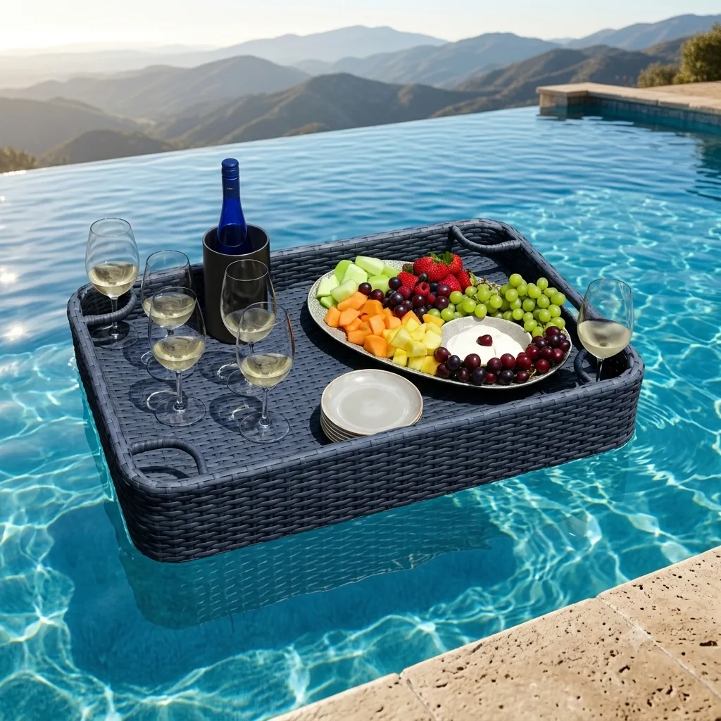 Luxury Rectangular Floating Breakfast Trays - Arsh Furniture — Model AE-96