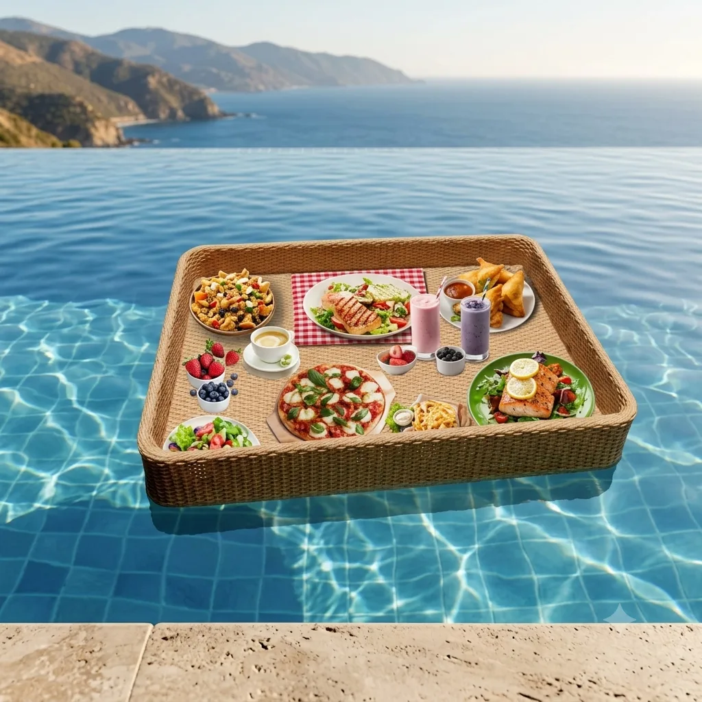 Luxury Rectangular Floating Breakfast Trays - Arsh Furniture — Model AE-96