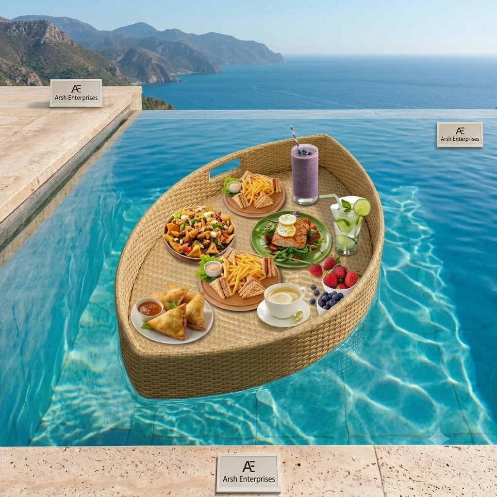 Luxury Boat Shape Floating Breakfast Trays - Arsh Furniture — Model AE-97