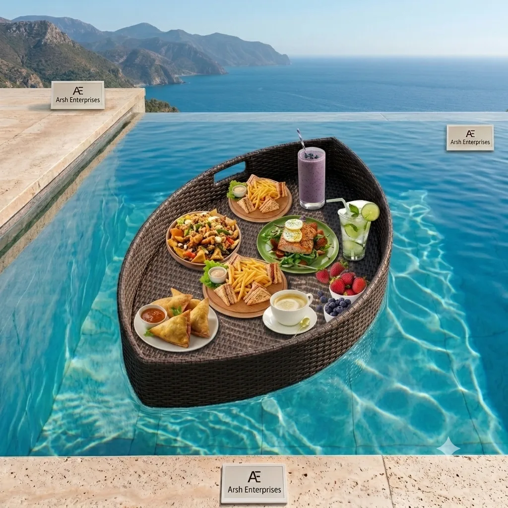 Luxury Boat Shape Floating Breakfast Trays - Arsh Furniture 