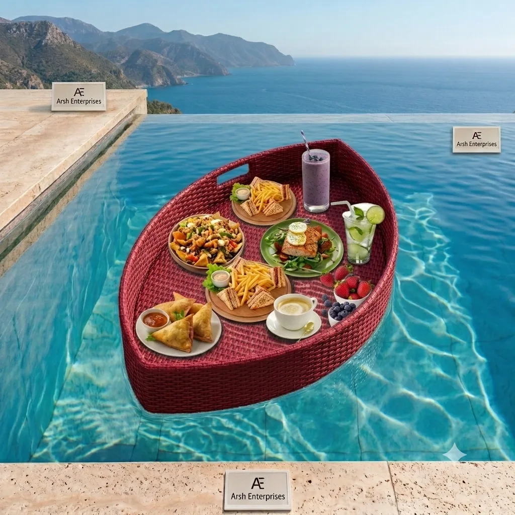 Luxury Boat Shape Floating Breakfast Trays - Arsh Furniture — Model AE-97