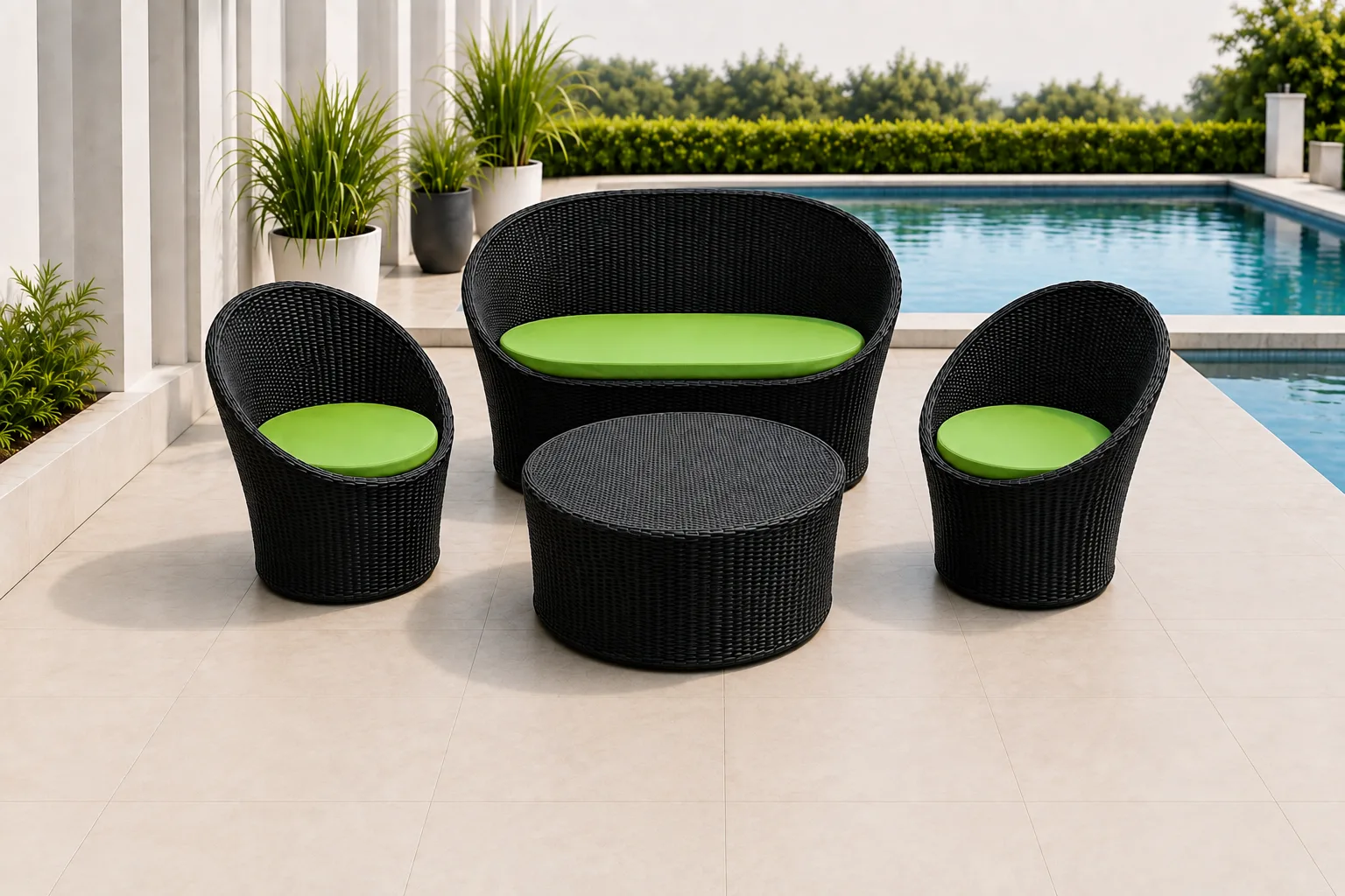 Premium All Weather Resistant Outdoor Apple Shaped Sofa Set - Arsh Enterprises